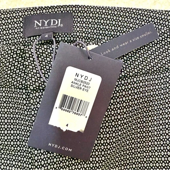NWT NYDJ Silver Eye Jaquard
Ponte Slim Straight Leg Ankle Pants - Picture 9 of 13